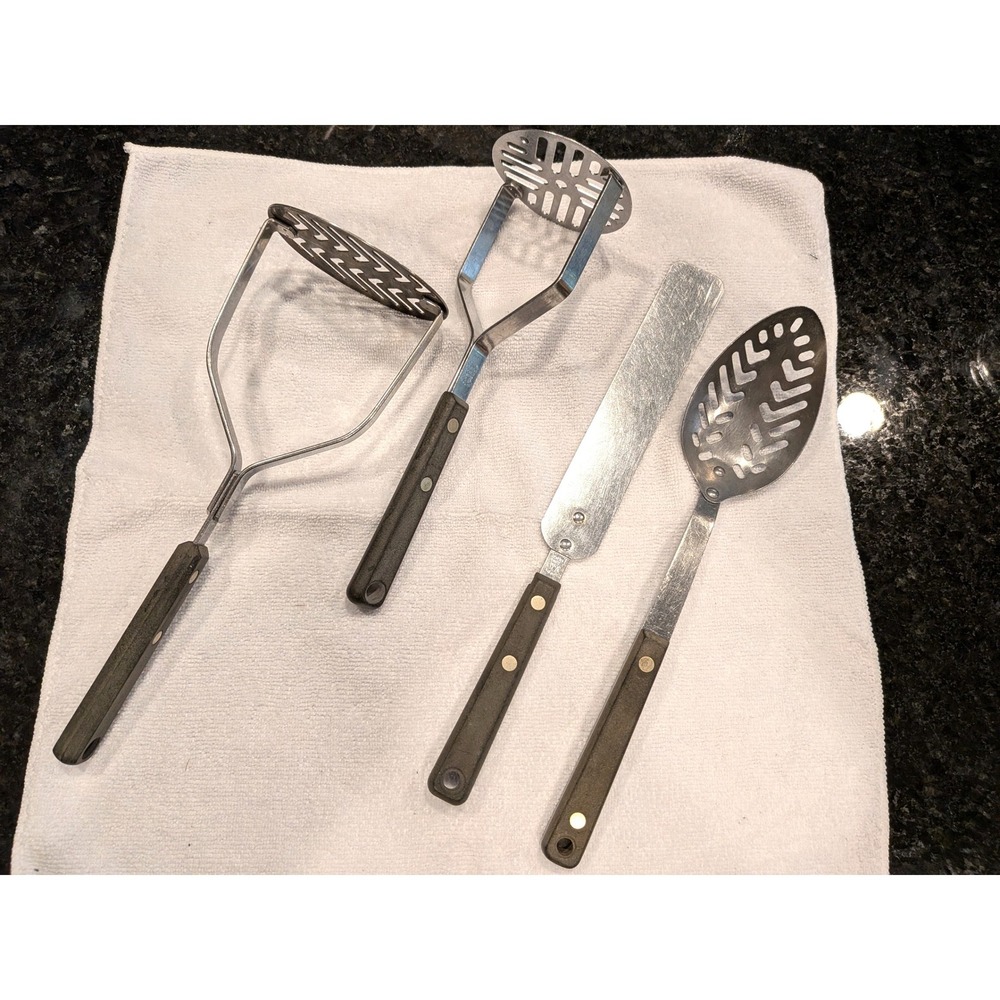 Vintage Ekco Forge Flint Kitchen Utensil Set 4pc USA